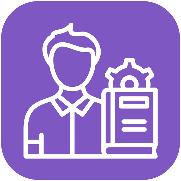 Ilustración del icono vectorial de aprendizaje del conjunto de iconos de capacitación empresarial