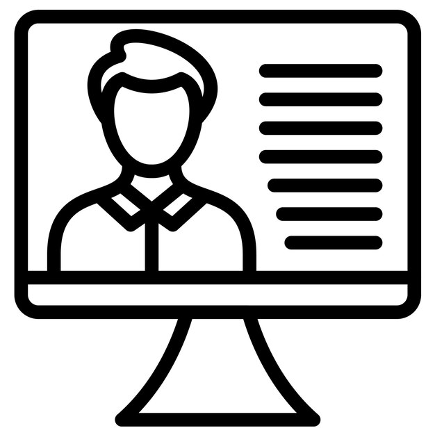 Ilustración de icono vectorial de aprendizaje en línea de Learning iconset