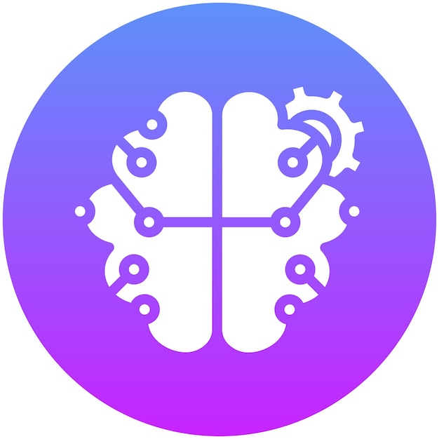 Ilustración de icono vectorial de aprendizaje profundo del conjunto de iconos de robótica