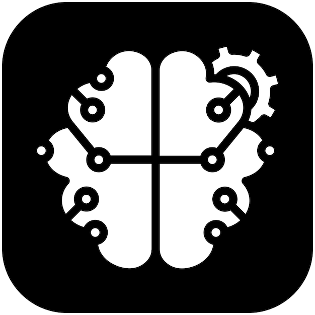 Ilustración de icono vectorial de aprendizaje profundo del conjunto de iconos de robótica
