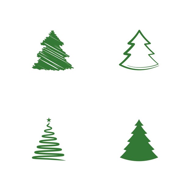 Ilustración del icono vectorial del árbol de cedro