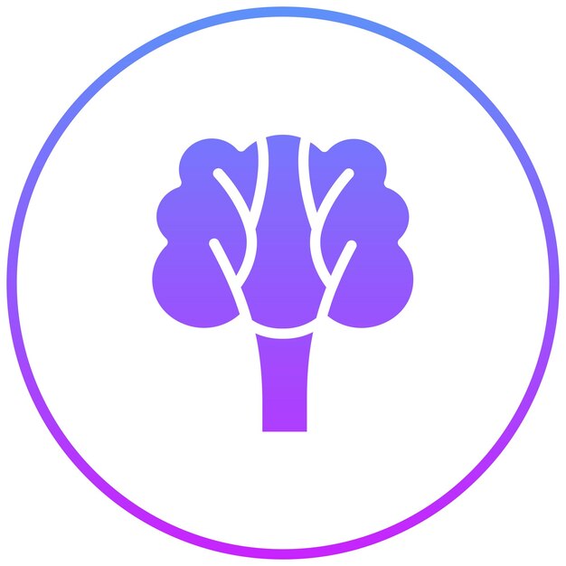 Ilustración del icono vectorial del árbol del conjunto de iconos de Ecología