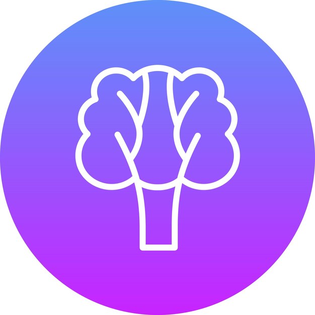 Ilustración del icono vectorial del árbol del conjunto de iconos de Ecología