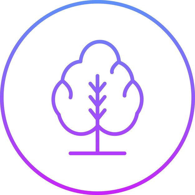 Vector ilustración del icono vectorial del árbol del conjunto de iconos de primavera