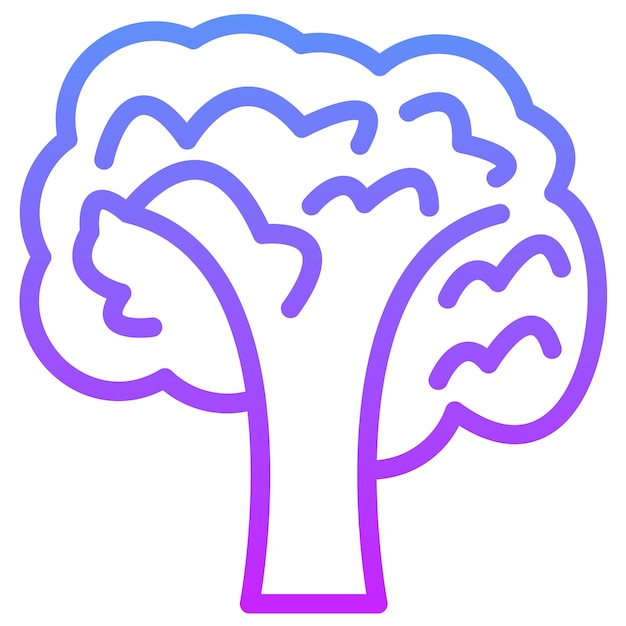 Ilustración del icono vectorial del árbol cubierto de nieve del conjunto de iconos del tiempo