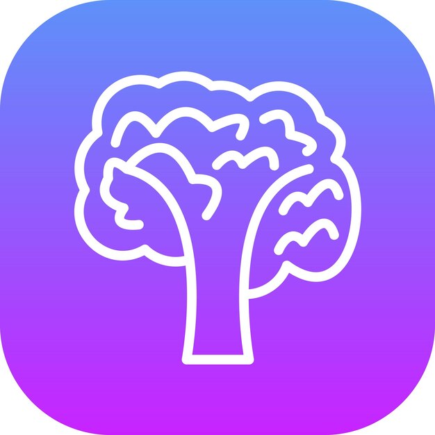 Ilustración del icono vectorial del árbol cubierto de nieve del conjunto de iconos del tiempo