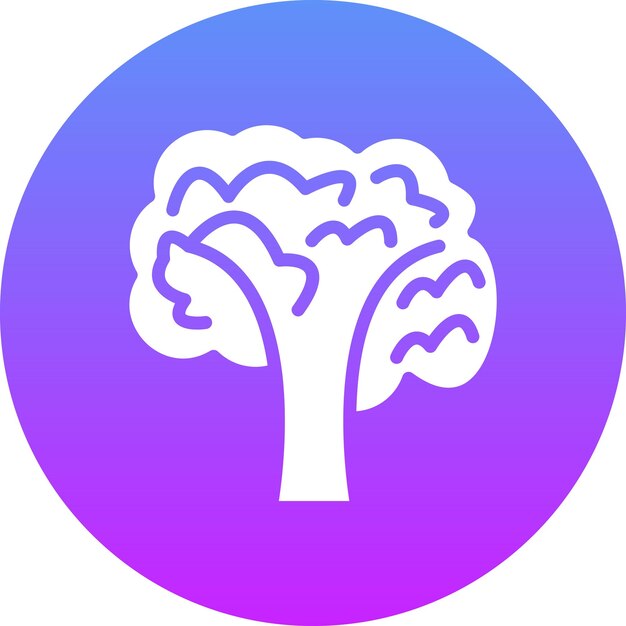 Ilustración del icono vectorial del árbol cubierto de nieve del conjunto de iconos del tiempo