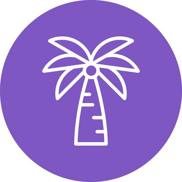 Ilustración del icono vectorial del árbol de Dubai del conjunto de iconos de Dubai