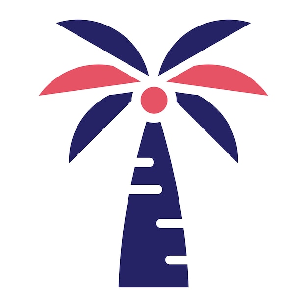 Ilustración del icono vectorial del árbol de Dubai del conjunto de iconos de Dubai