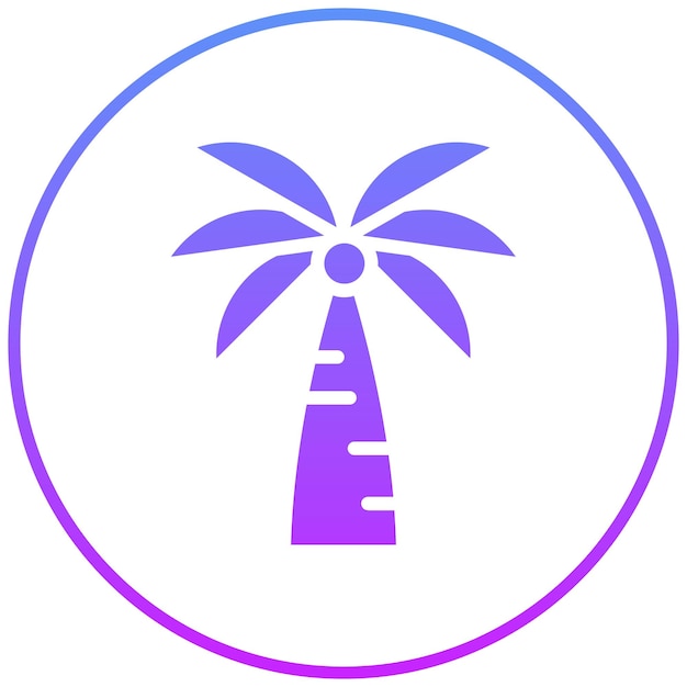 Ilustración del icono vectorial del árbol de Dubai del conjunto de iconos de Dubai