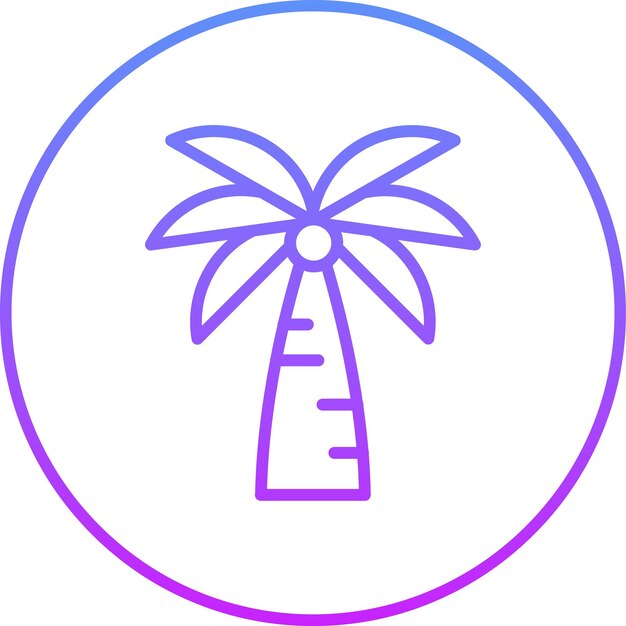 Ilustración del icono vectorial del árbol de Dubai del conjunto de iconos de Dubai