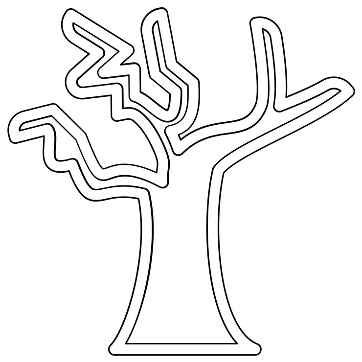 Vector ilustración del icono vectorial de árbol seco del conjunto de iconos del desierto