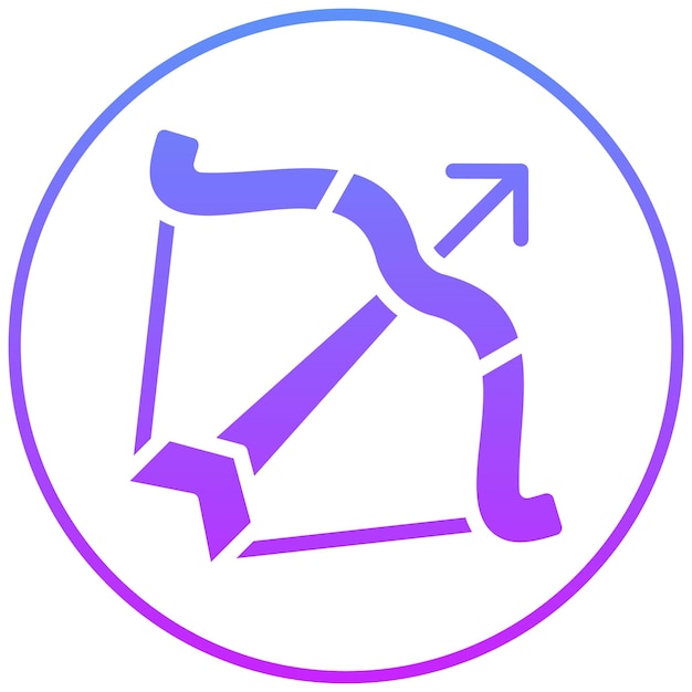 Ilustración del icono vectorial de Archer del conjunto de iconos de aptitud física