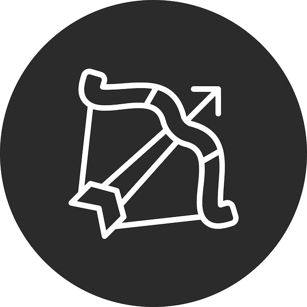 Ilustración del icono vectorial de Archer del conjunto de iconos de aptitud física