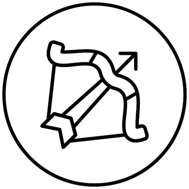 Ilustración del icono vectorial de Archer del conjunto de iconos de aptitud física