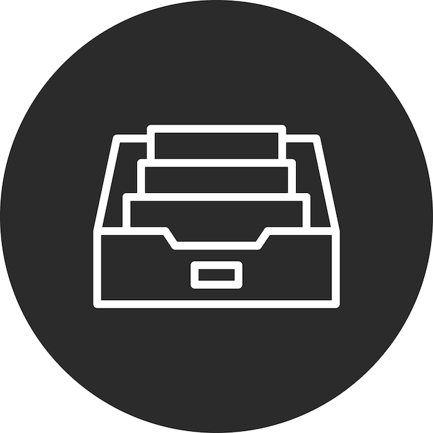 Ilustración del icono vectorial del archivo del conjunto de iconos de la biblioteca