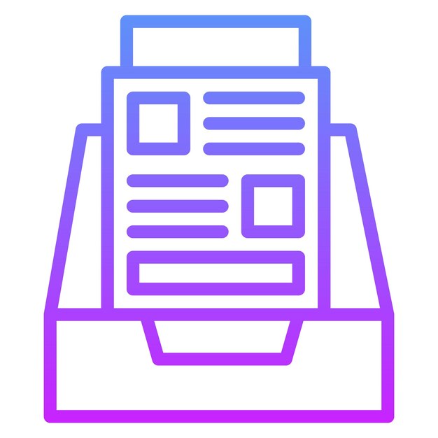 Ilustración del icono vectorial de los archivos del conjunto de iconos de banca y finanzas