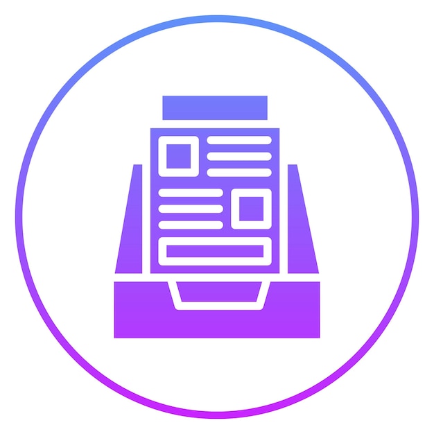 Ilustración del icono vectorial de los archivos del conjunto de iconos de banca y finanzas