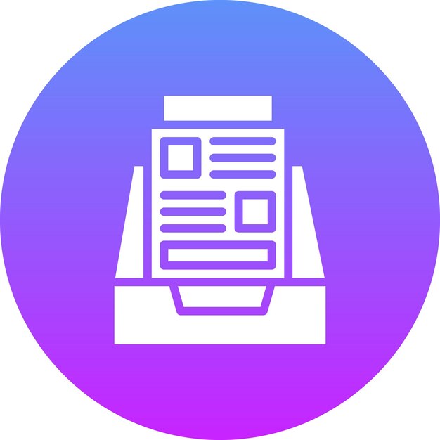 Ilustración del icono vectorial de los archivos del conjunto de iconos de banca y finanzas