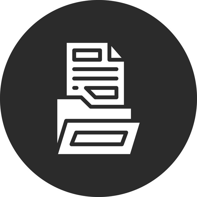 Ilustración del icono vectorial de los archivos del conjunto de iconos de la biblioteca