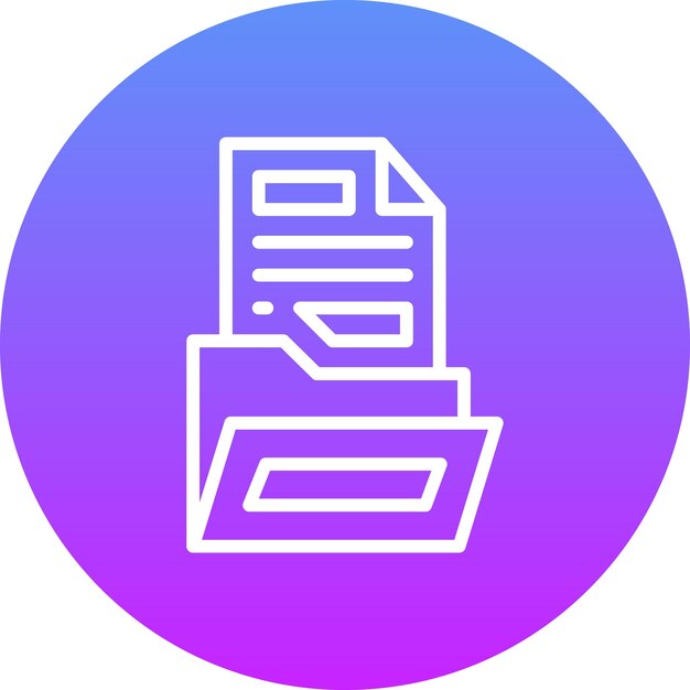 Ilustración del icono vectorial de los archivos del conjunto de iconos de la biblioteca