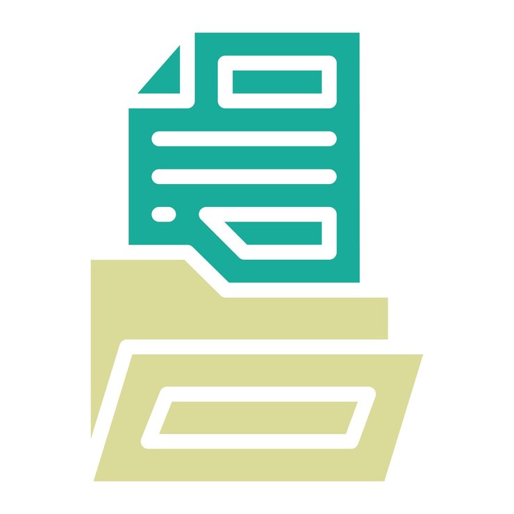 Vector ilustración del icono vectorial de archivos del conjunto de iconos de papelería de office