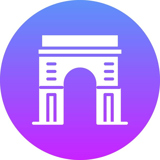 Ilustración del icono vectorial del arco del conjunto de iconos de Dubai