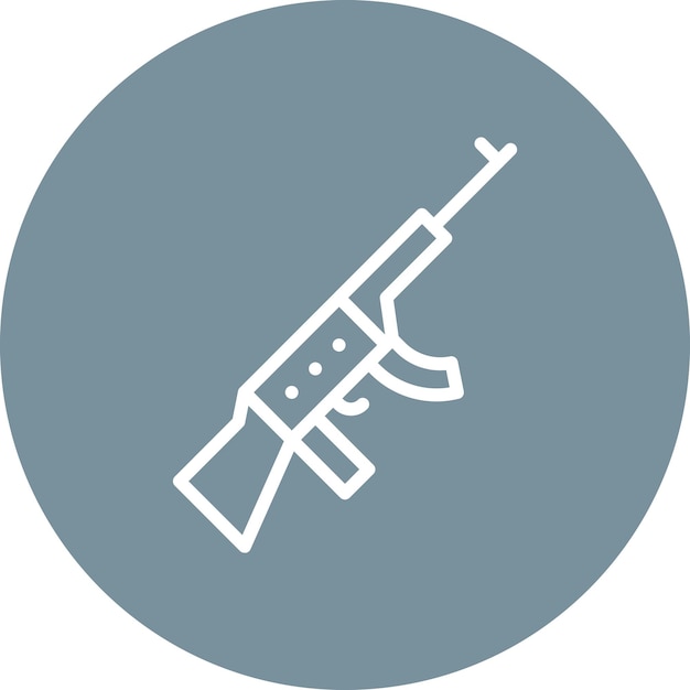 Ilustración del icono vectorial del arma del conjunto de iconos del cine