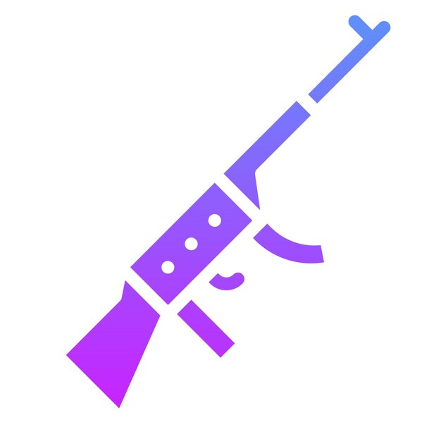 Ilustración del icono vectorial del arma del conjunto de iconos del cine