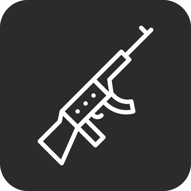 Ilustración del icono vectorial del arma del conjunto de iconos del cine