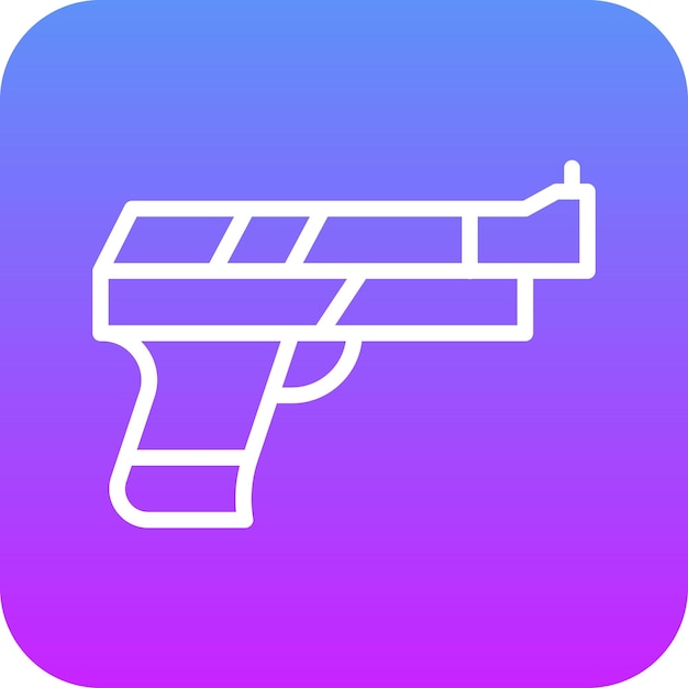 Ilustración del icono vectorial del arma del conjunto de iconos del Salvaje Oeste