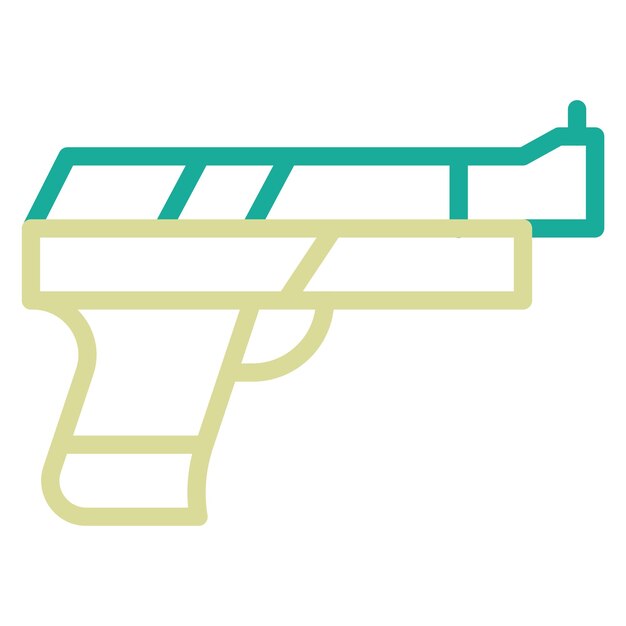 Ilustración del icono vectorial del arma del conjunto de iconos del Salvaje Oeste