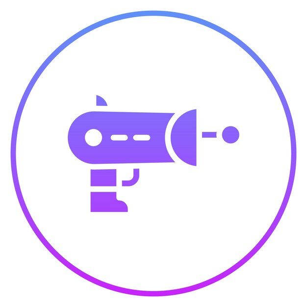 Vector ilustración del icono vectorial del arma espacial del conjunto de iconos de tecnología espacial