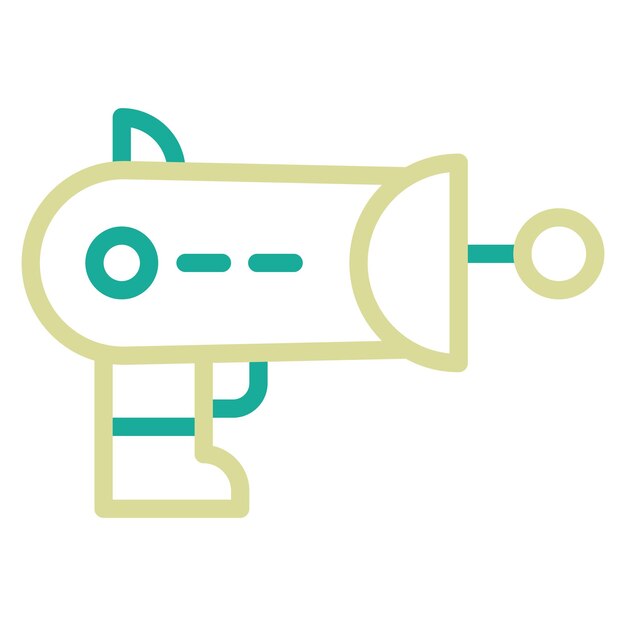 Ilustración del icono vectorial del arma espacial del conjunto de iconos de tecnología espacial