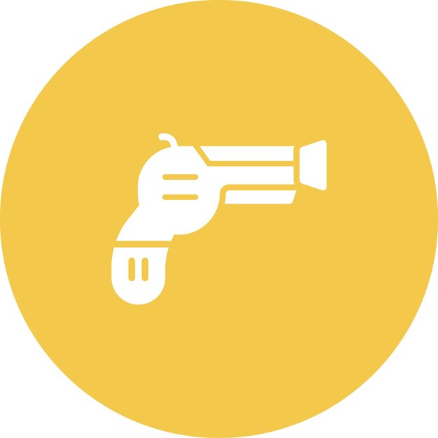 Ilustración del icono vectorial del arma pirata del conjunto de iconos del pirata