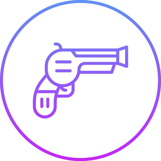 Vector ilustración del icono vectorial del arma pirata del conjunto de iconos del pirata