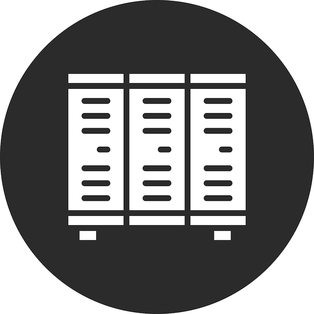 Ilustración del icono vectorial de los armarios del conjunto de iconos del centro comercial