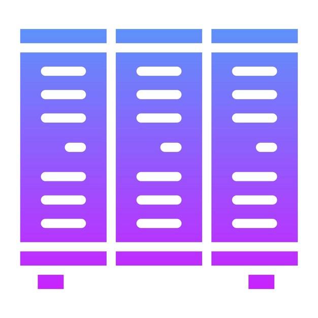 Ilustración del icono vectorial de los armarios del conjunto de iconos del centro comercial