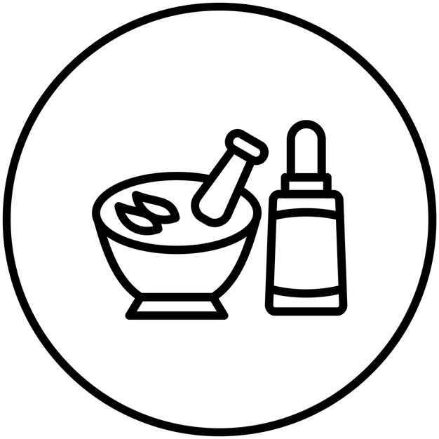Ilustración del icono vectorial de aromaterapia del conjunto de íconos de Spa