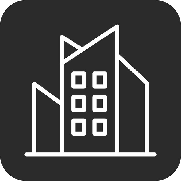 Ilustración del icono vectorial de arquitectura del conjunto de iconos de ingeniería