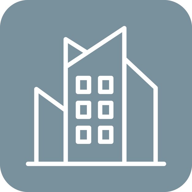 Ilustración del icono vectorial de arquitectura del conjunto de iconos de ingeniería