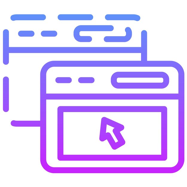 Ilustración del icono vectorial de arrastre y caída del conjunto de iconos sin código