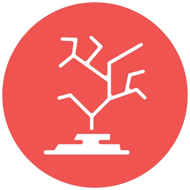 Ilustración del icono vectorial del arrecife de coral del conjunto de iconos de la línea costera