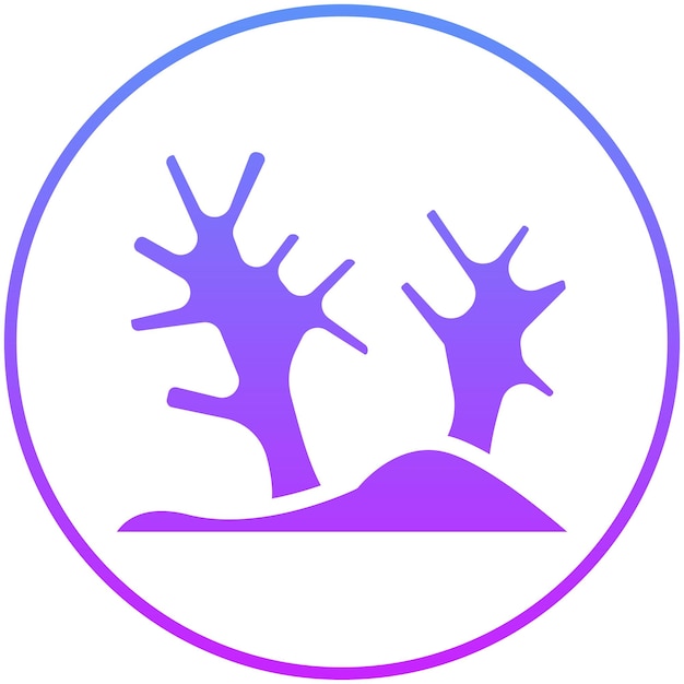 Ilustración del icono vectorial del arrecife de coral del conjunto de iconos de vacaciones y turismo