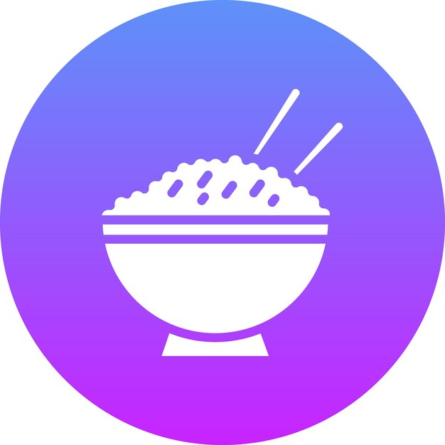 Ilustración del icono vectorial de arroz del conjunto de iconos de entrega de alimentos