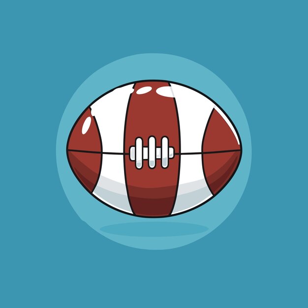 Ilustración de icono vectorial de arte de clip de fútbol americano