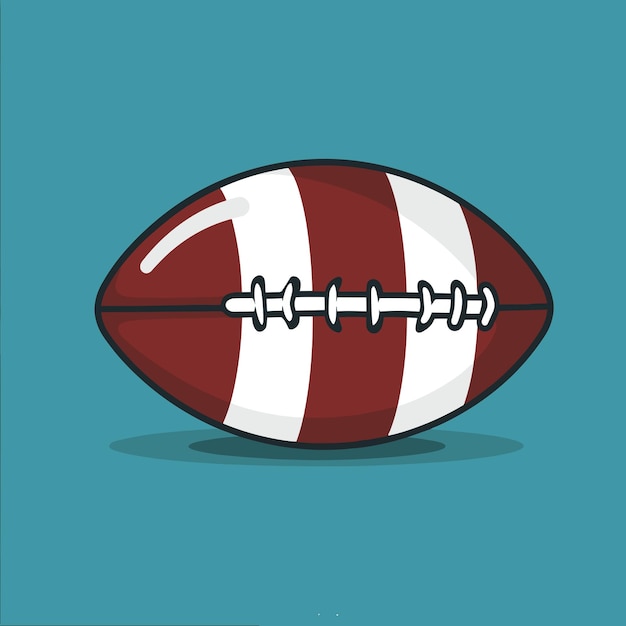 Ilustración de icono vectorial de arte de clip de fútbol americano