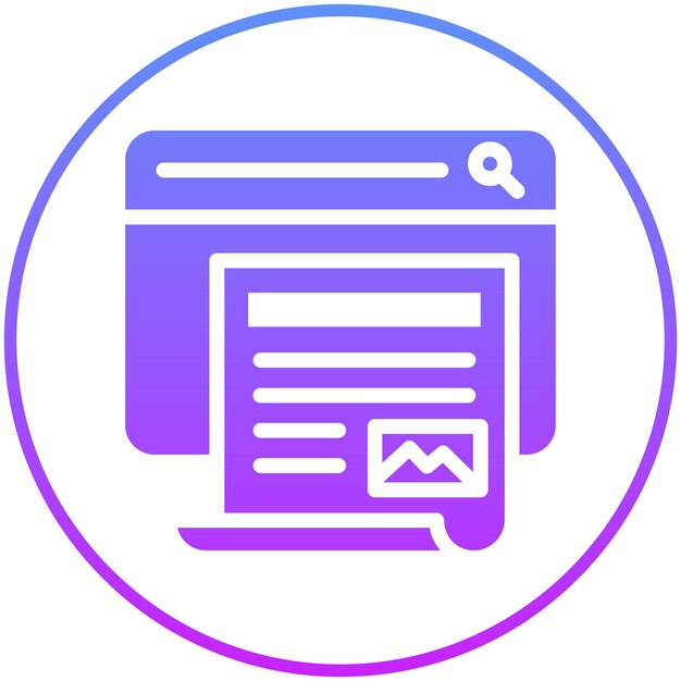 Ilustración del icono vectorial del artículo de Seo y el conjunto de iconos web