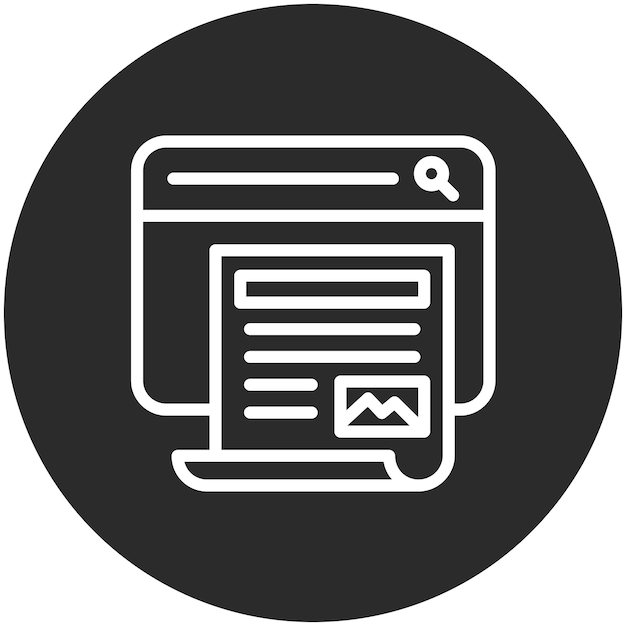 Ilustración del icono vectorial del artículo de Seo y el conjunto de iconos web