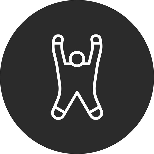 Ilustración del icono vectorial ascendente del conjunto de iconos de aptitud física